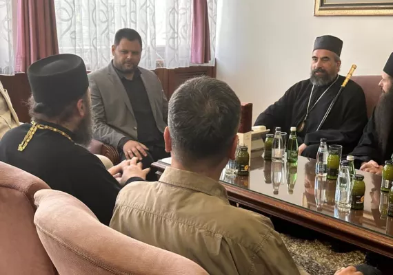 Ковачевић уприличио пријем за игумана манастира Хиландар, архимандрита Методија