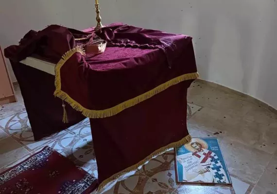 Оскрнављен храм Св. Великомученика Георгија у Брђанима