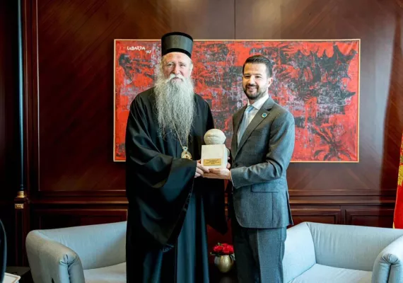 Предсједник Милатовић и Митрополит Јоаникије