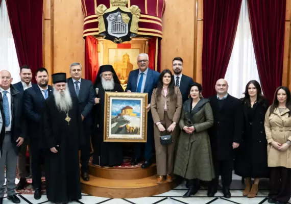 Владика пакрачки и славонски г. Јован на пријему код Патријарха јерусалимског