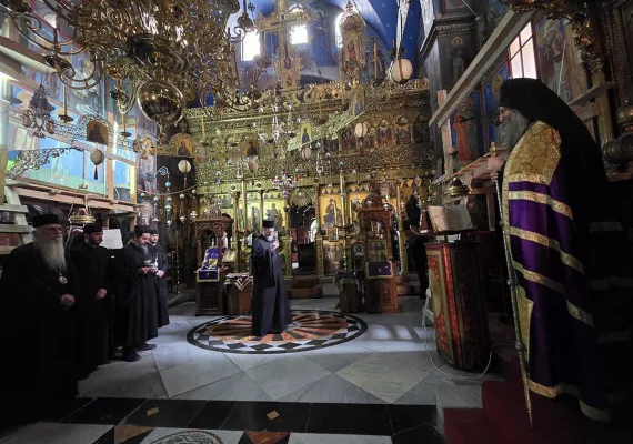 Патријарх Порфирије у манастиру Светог Саве Освећеног